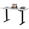 We'Re It Lift it, 60"x30" Electric Sit Stand Desk, Effortless Touch Up/Down, White Top, Black Base VL12BLK6030-459